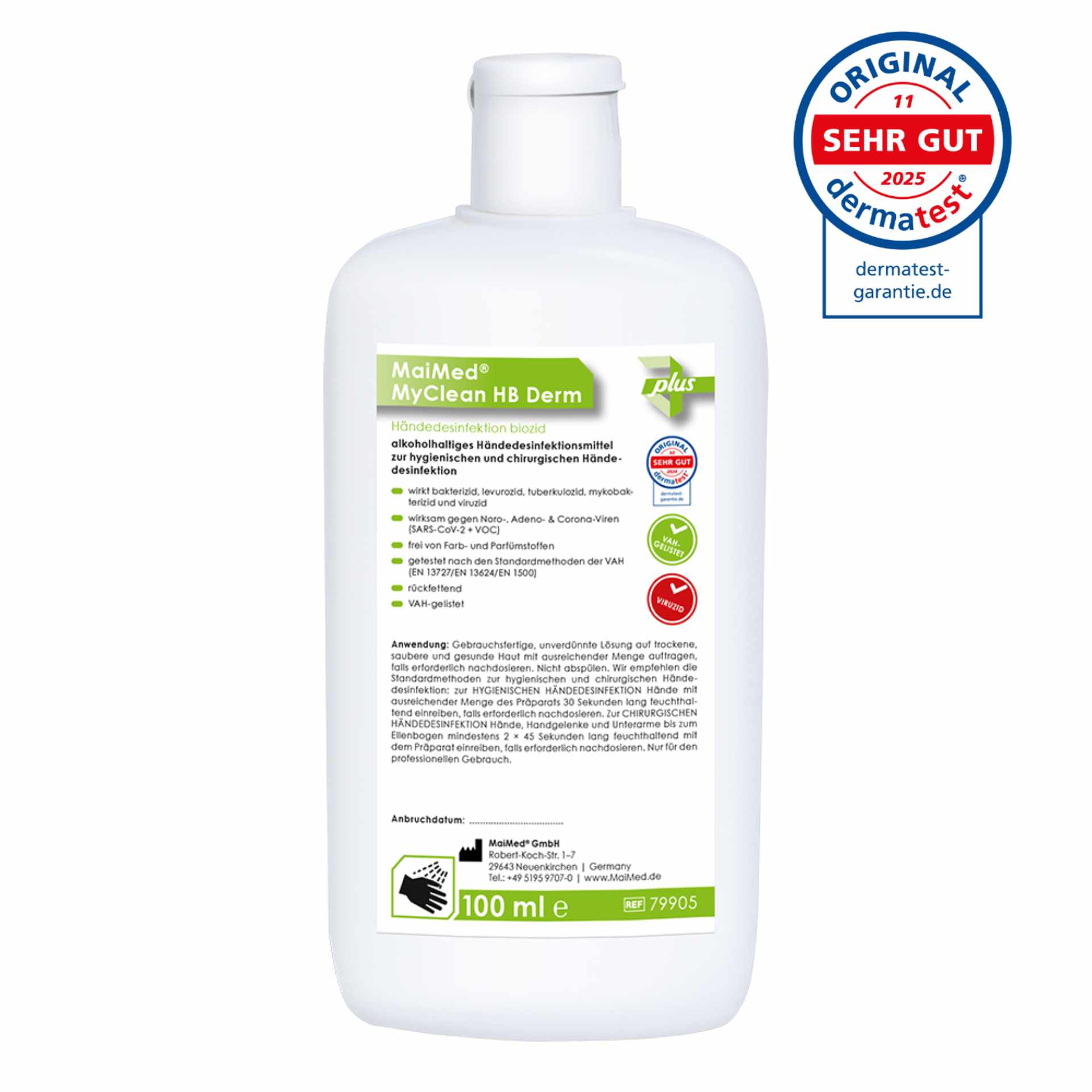 MaiMed® MyClean HB Derm 100 ml – viruzides Händedesinfektionsmittel